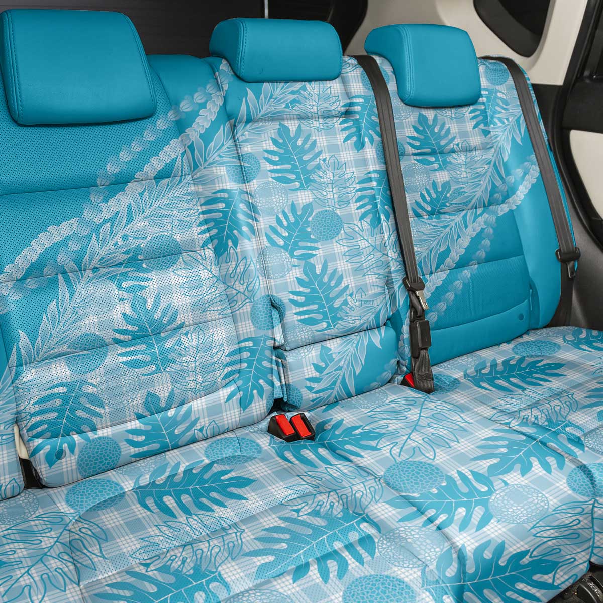 Hawaii Breadfruit Palaka Back Car Seat Cover Polu Maile Lei - Polynesian Pride