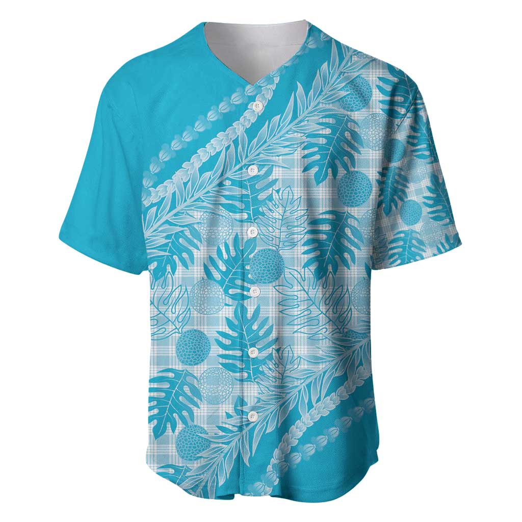 Hawaii Breadfruit Palaka Baseball Jersey Polu Maile Lei - Polynesian Pride