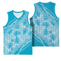 Hawaii Breadfruit Palaka Basketball Jersey Polu Maile Lei - Polynesian Pride