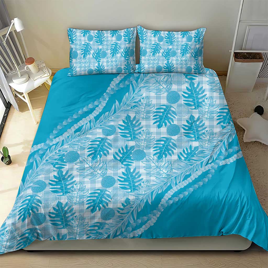 Hawaii Breadfruit Palaka Bedding Set Polu Maile Lei - Polynesian Pride