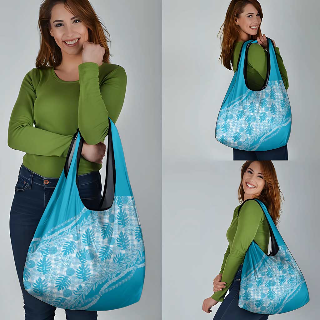Hawaii Breadfruit Palaka Grocery Bag Polu Maile Lei - Polynesian Pride