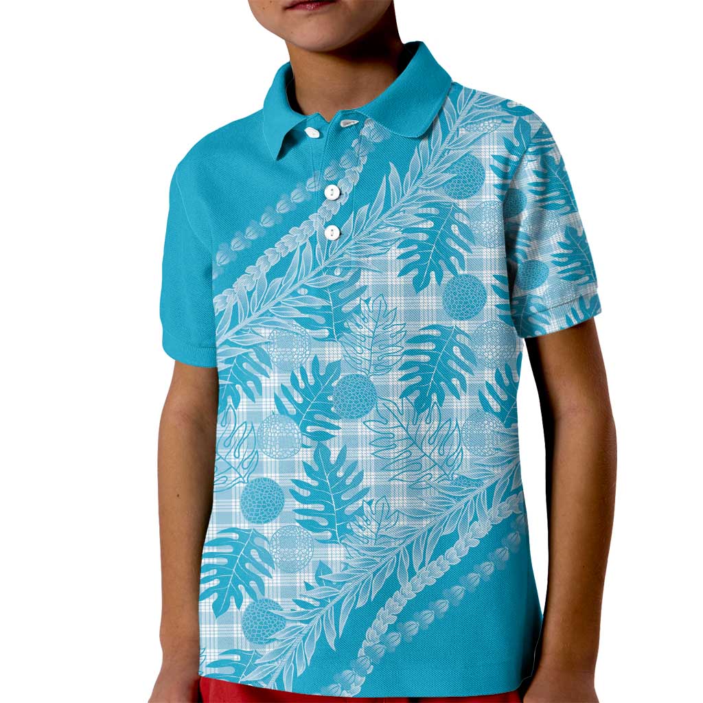Hawaii Breadfruit Palaka Kid Polo Shirt Polu Maile Lei - Polynesian Pride