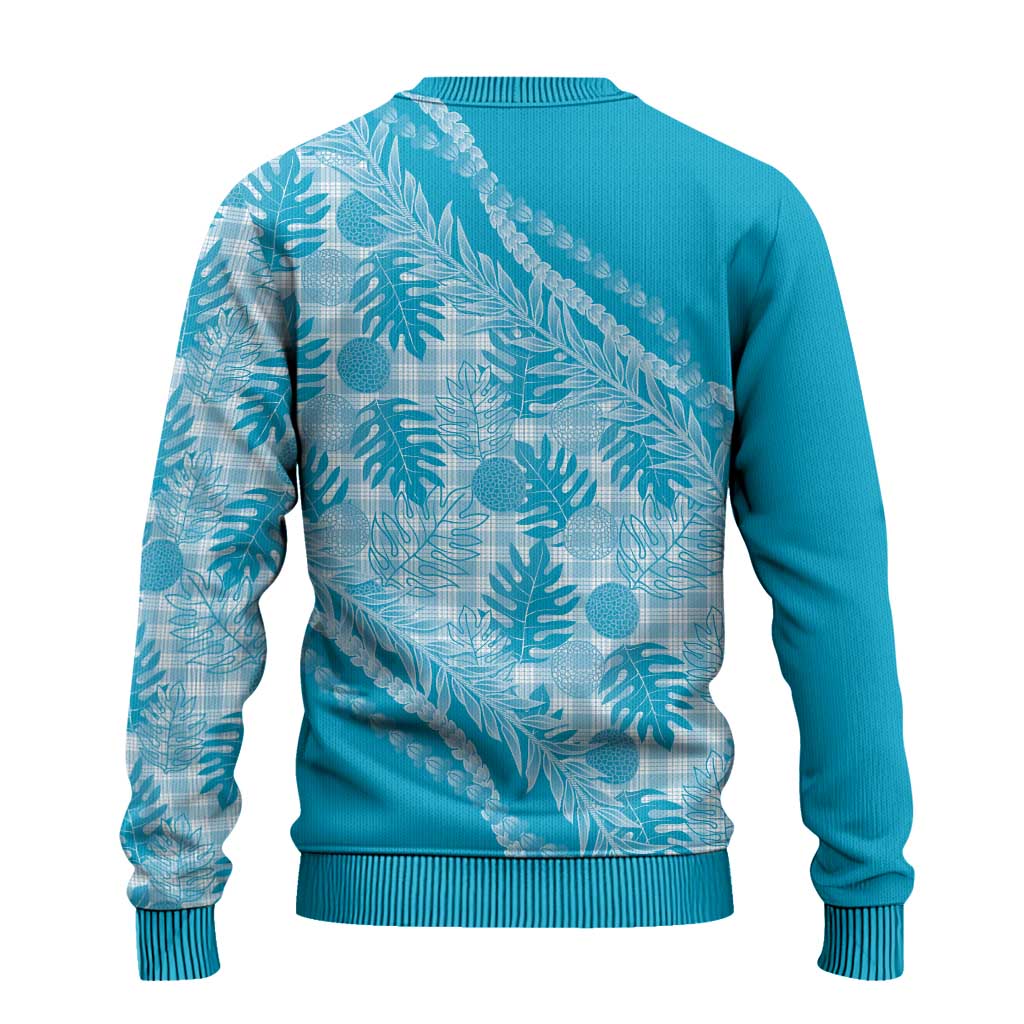 Hawaii Breadfruit Palaka Ugly Christmas Sweater Polu Maile Lei - Polynesian Pride