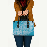 Hawaii Breadfruit Palaka Leather Bag Polu Maile Lei - Polynesian Pride