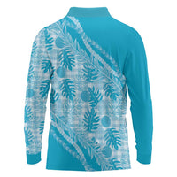 Hawaii Breadfruit Palaka Long Sleeve Polo Shirt Polu Maile Lei - Polynesian Pride
