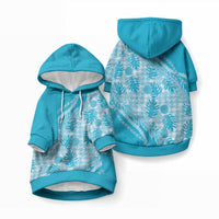 Hawaii Breadfruit Palaka Pet Hoodie Polu Maile Lei LT9 Pullover Blue - Polynesian Pride