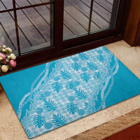 Hawaii Breadfruit Palaka Rubber Doormat Polu Maile Lei - Polynesian Pride