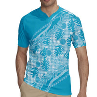 Hawaii Breadfruit Palaka Rugby Jersey Polu Maile Lei - Polynesian Pride