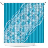 Hawaii Breadfruit Palaka Shower Curtain Polu Maile Lei - Polynesian Pride