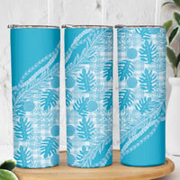 Hawaii Breadfruit Palaka Skinny Tumbler Polu Maile Lei - Polynesian Pride