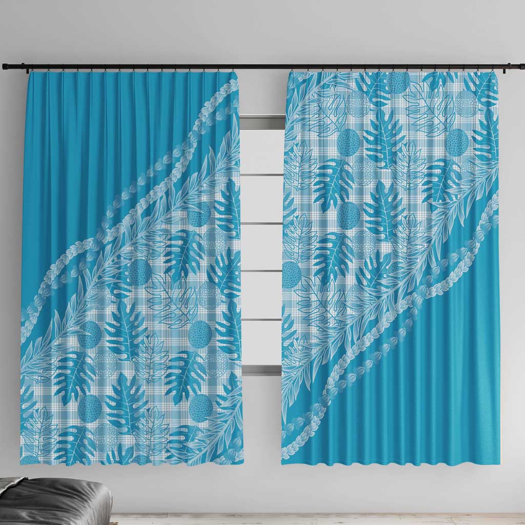 Hawaii Breadfruit Palaka Window Curtain Polu Maile Lei - Polynesian Pride