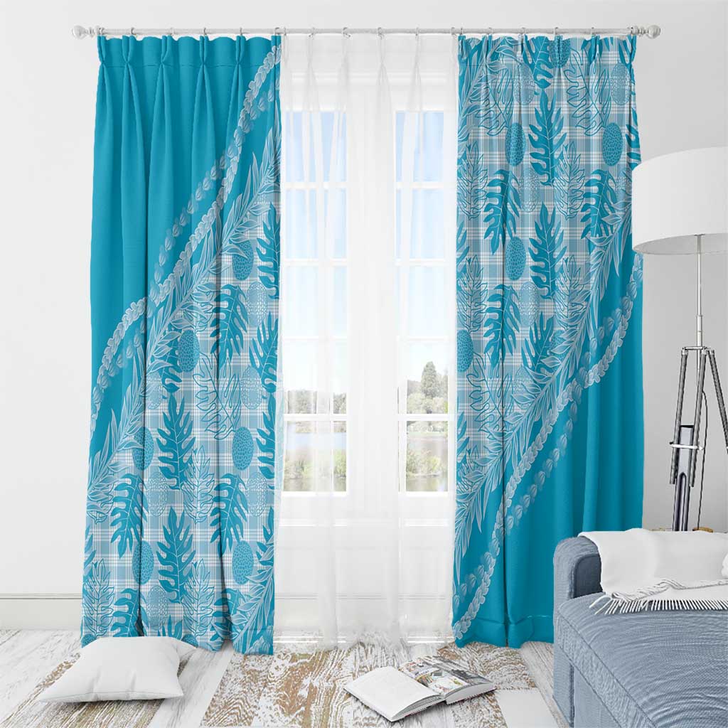 Hawaii Breadfruit Palaka Window Curtain Polu Maile Lei - Polynesian Pride