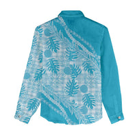 Hawaii Breadfruit Palaka Women Casual Shirt Polu Maile Lei - Polynesian Pride