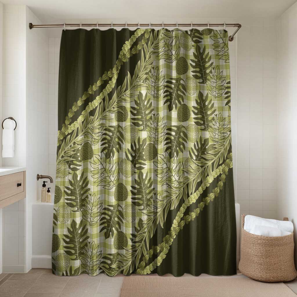 Hawaii Breadfruit Palaka Bathroom Set Omaomao Maile Lei - Polynesian Pride
