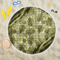 Hawaii Breadfruit Palaka Beach Blanket Omaomao Maile Lei - Polynesian Pride