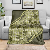 Hawaii Breadfruit Palaka Blanket Omaomao Maile Lei - Polynesian Pride