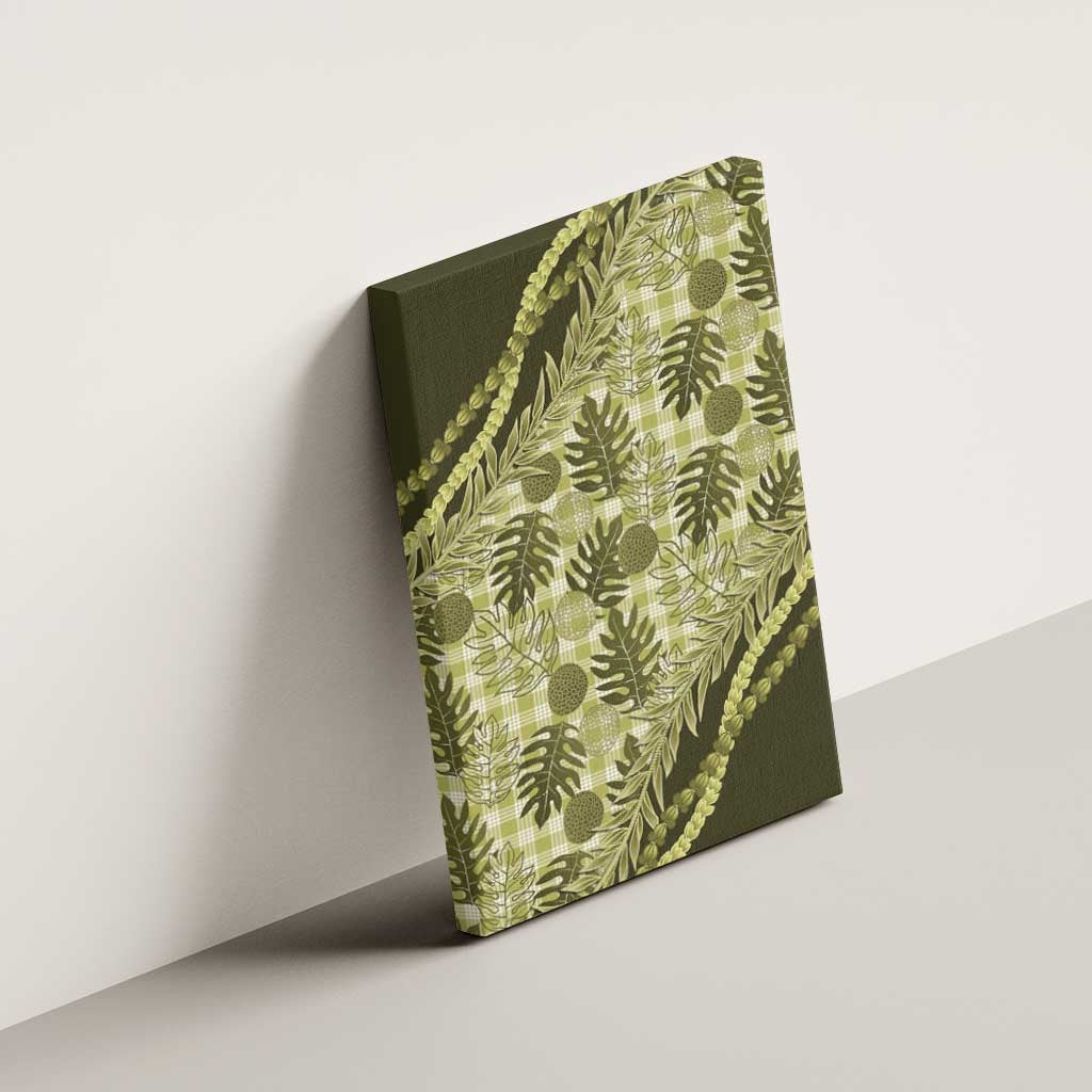Hawaii Breadfruit Palaka Canvas Wall Art Omaomao Maile Lei - Polynesian Pride