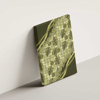 Hawaii Breadfruit Palaka Canvas Wall Art Omaomao Maile Lei - Polynesian Pride