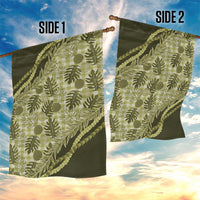 Hawaii Breadfruit Palaka Garden Flag Omaomao Maile Lei - Polynesian Pride
