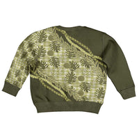 Hawaii Breadfruit Palaka Kid Ugly Christmas Sweater Omaomao Maile Lei - Polynesian Pride