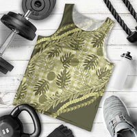 Hawaii Breadfruit Palaka Men Tank Top Omaomao Maile Lei - Polynesian Pride