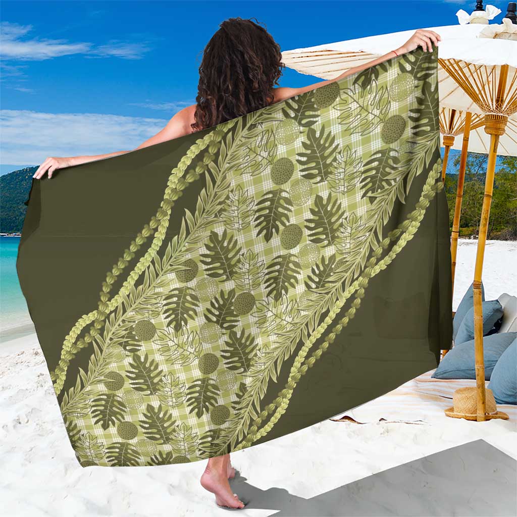 Hawaii Breadfruit Palaka Sarong Omaomao Maile Lei - Polynesian Pride