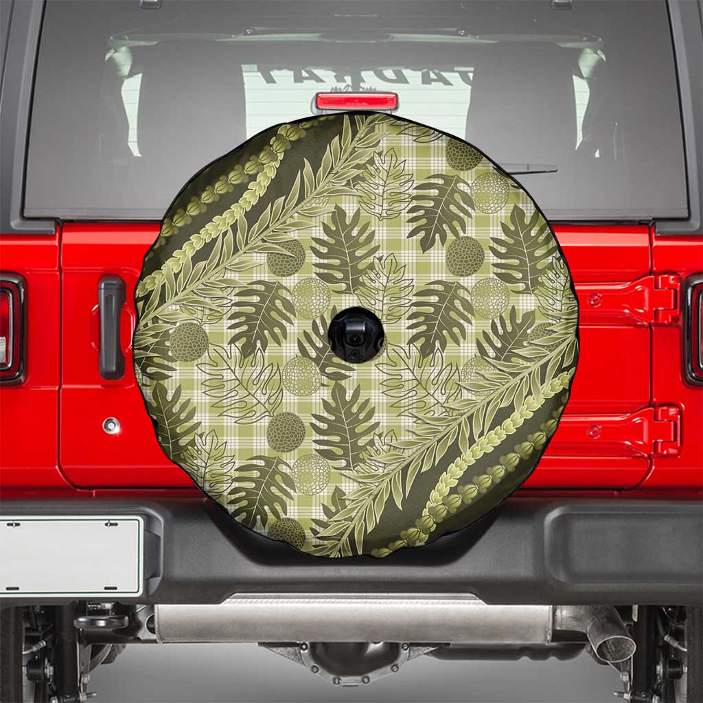 Hawaii Breadfruit Palaka Spare Tire Cover Omaomao Maile Lei - Polynesian Pride