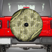 Hawaii Breadfruit Palaka Spare Tire Cover Omaomao Maile Lei - Polynesian Pride