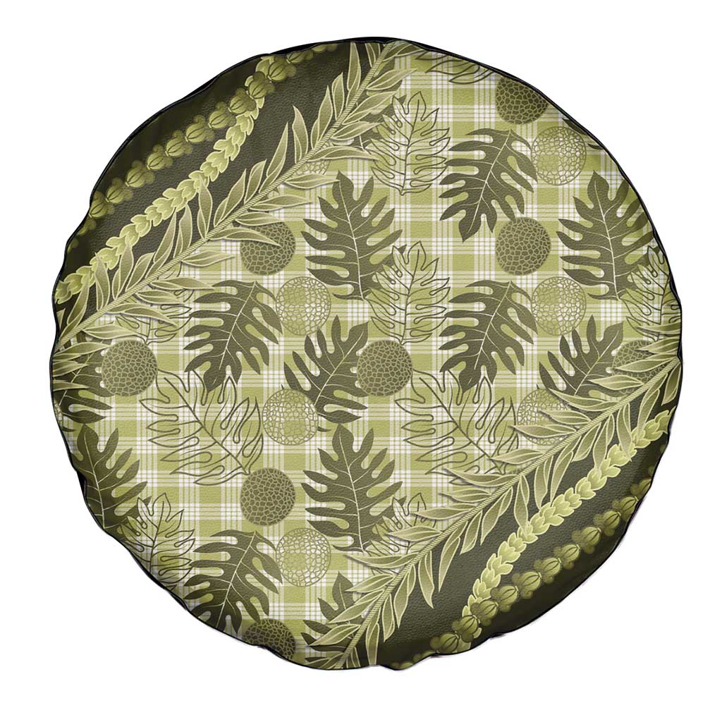 Hawaii Breadfruit Palaka Spare Tire Cover Omaomao Maile Lei - Polynesian Pride