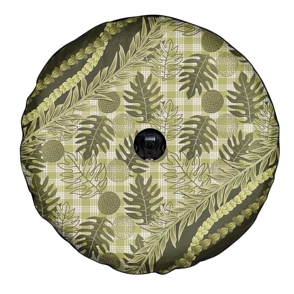 Hawaii Breadfruit Palaka Spare Tire Cover Omaomao Maile Lei - Polynesian Pride