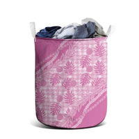 Hawaii Breadfruit Palaka Laundry Basket Omaomao Ulaula Maile Lei - Polynesian Pride