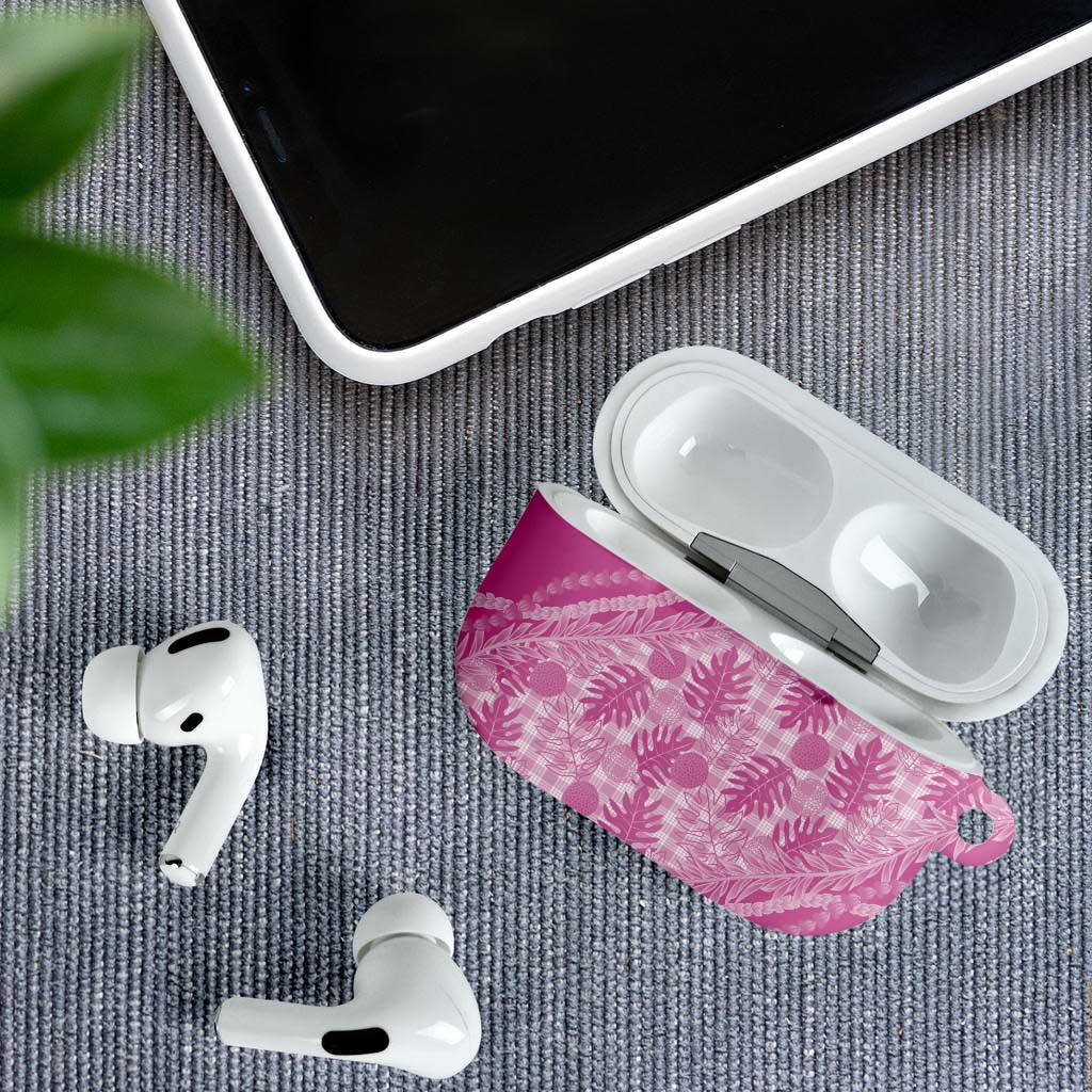 Hawaii Breadfruit Palaka AirPods Case Omaomao Ulaula Maile Lei - Polynesian Pride