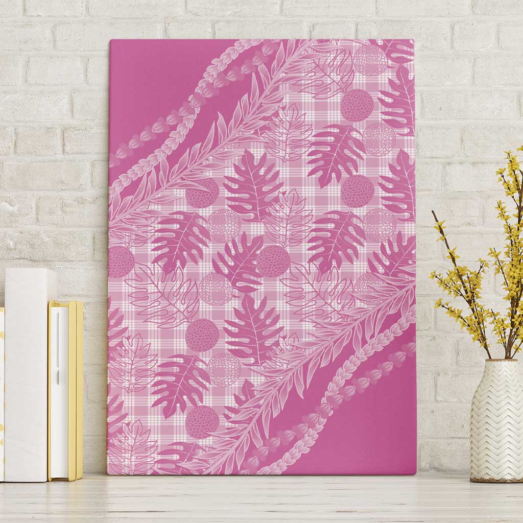 Hawaii Breadfruit Palaka Canvas Wall Art Omaomao Ulaula Maile Lei - Polynesian Pride