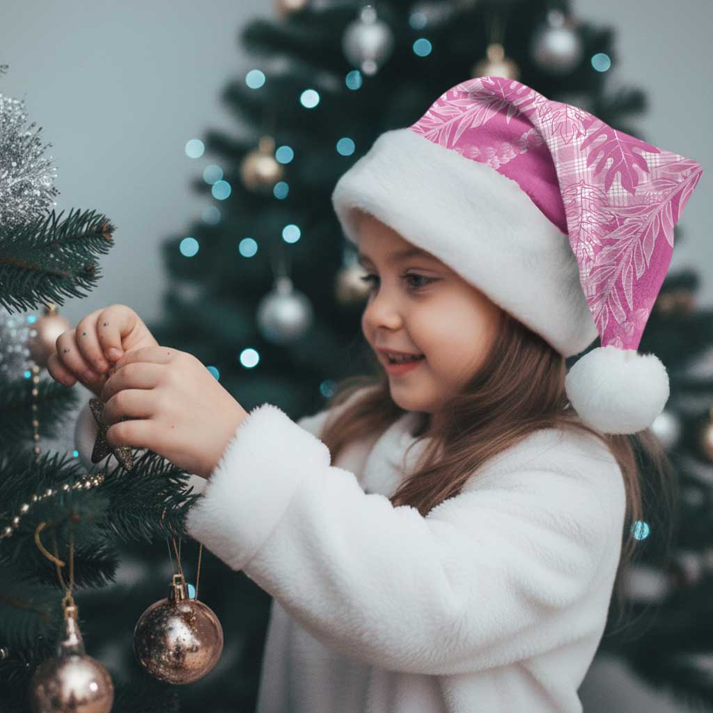 Hawaii Breadfruit Palaka Christmas Santa Hat Omaomao Ulaula Maile Lei - Polynesian Pride