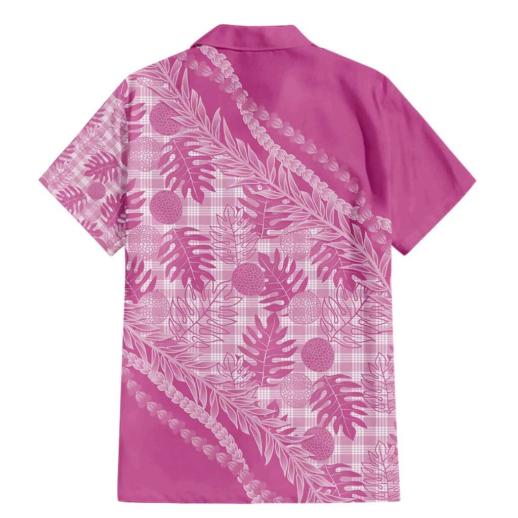 Hawaii Breadfruit Palaka Family Matching Mermaid Dress and Hawaiian Shirt Omaomao Ulaula Maile Lei - Polynesian Pride