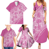 Hawaii Breadfruit Palaka Family Matching Summer Maxi Dress and Hawaiian Shirt Omaomao Ulaula Maile Lei - Polynesian Pride