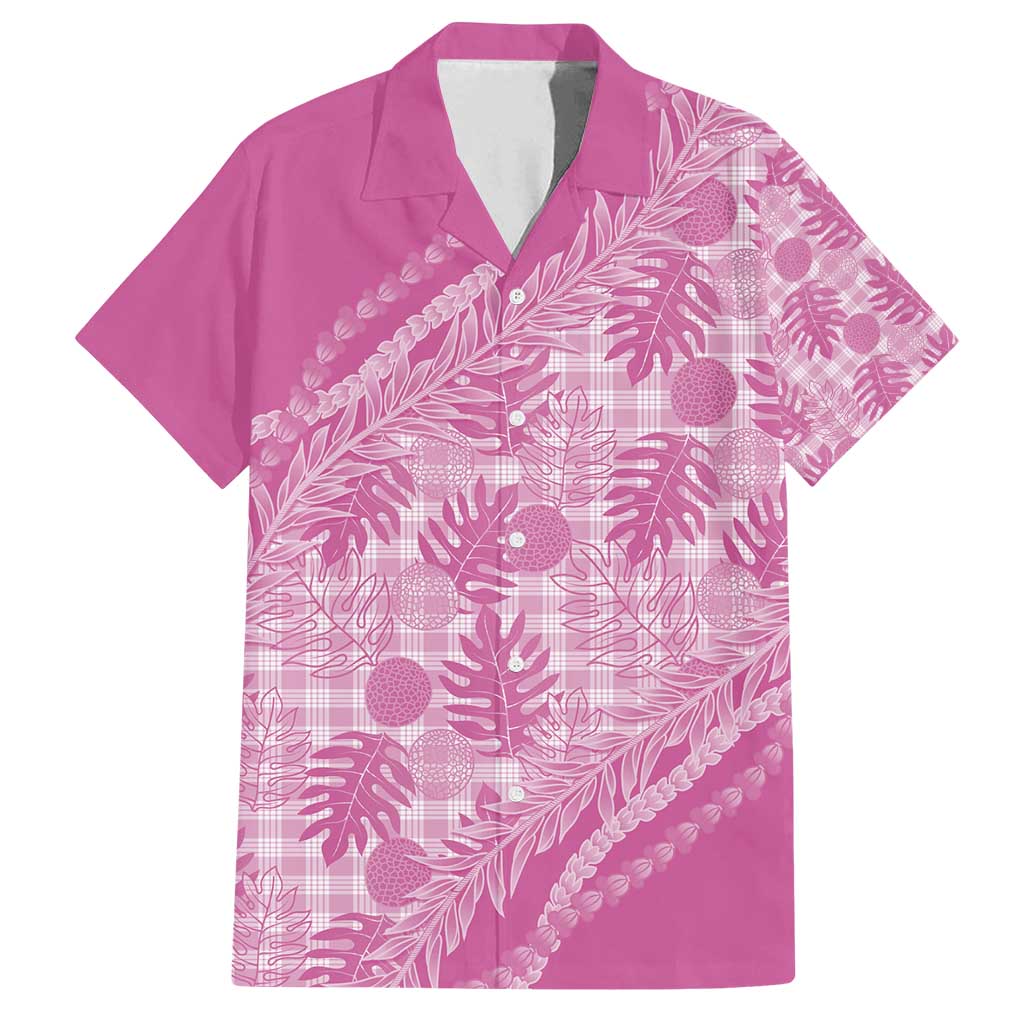 Hawaii Breadfruit Palaka Family Matching Summer Maxi Dress and Hawaiian Shirt Omaomao Ulaula Maile Lei - Polynesian Pride