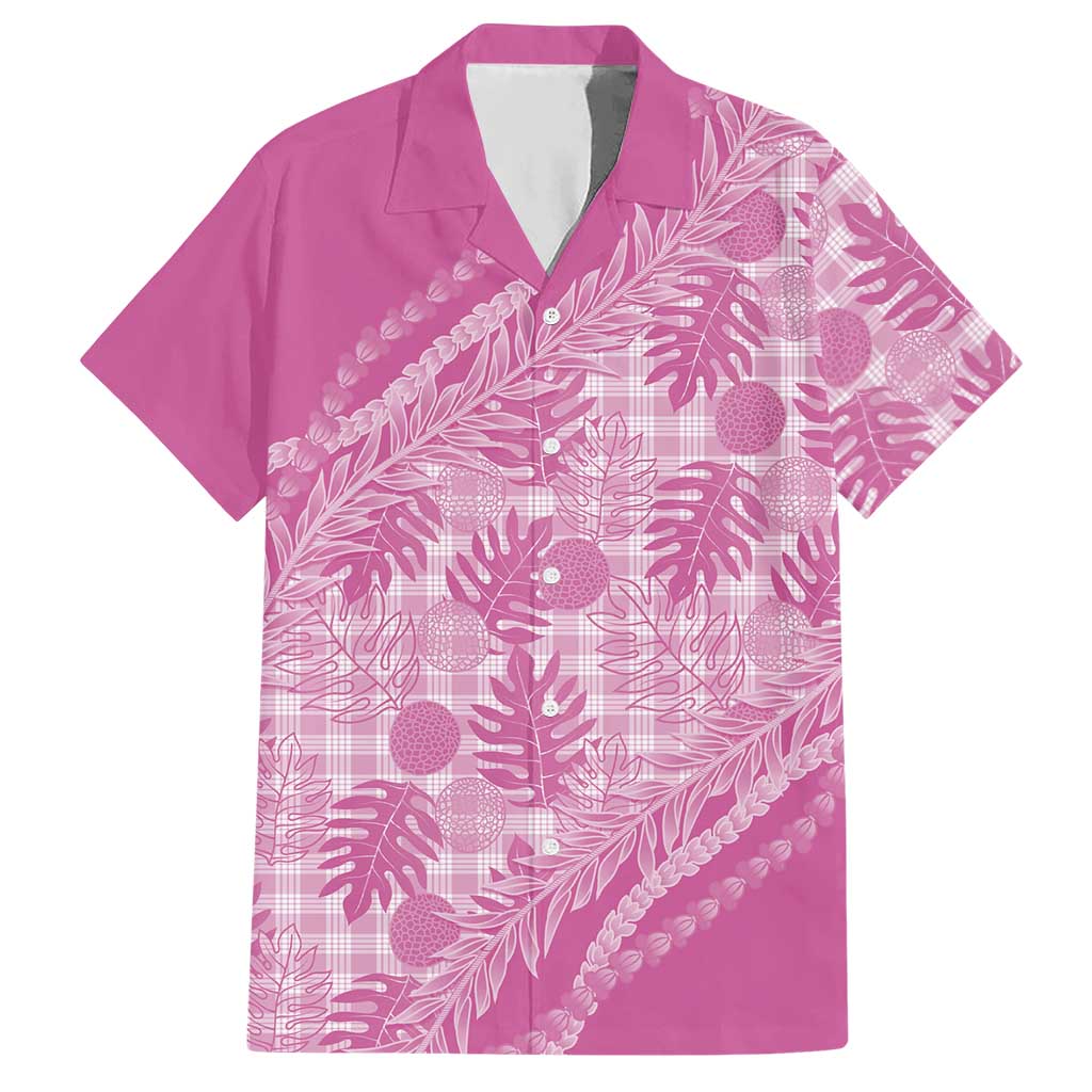 Hawaii Breadfruit Palaka Hawaiian Shirt Omaomao Ulaula Maile Lei - Polynesian Pride