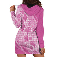 Hawaii Breadfruit Palaka Hoodie Dress Omaomao Ulaula Maile Lei - Polynesian Pride