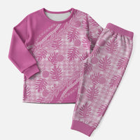 Hawaii Breadfruit Palaka Christmas Pajama Set Omaomao Ulaula Maile Lei - Polynesian Pride