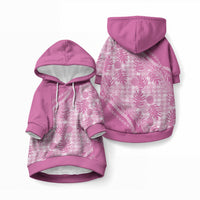 Hawaii Breadfruit Palaka Pet Hoodie Omaomao Ulaula Maile Lei LT9 Pullover Pink - Polynesian Pride