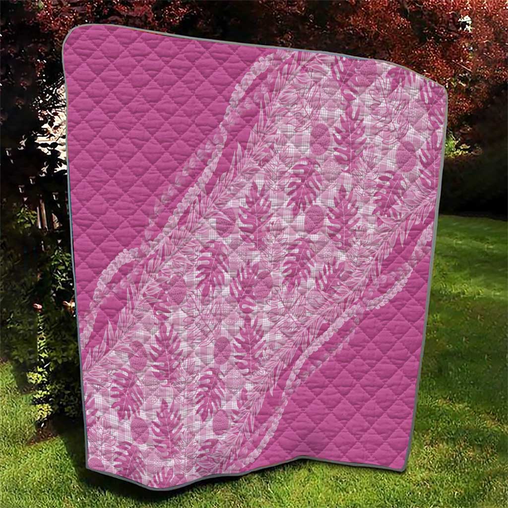 Hawaii Breadfruit Palaka Quilt Omaomao Ulaula Maile Lei - Polynesian Pride