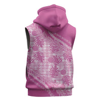Hawaii Breadfruit Palaka Sleeveless Hoodie Omaomao Ulaula Maile Lei - Polynesian Pride