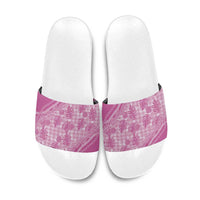 Hawaii Breadfruit Palaka Slide Sandals Omaomao Ulaula Maile Lei - Polynesian Pride