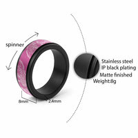 Hawaii Breadfruit Palaka Spinner Ring Omaomao Ulaula Maile Lei - Polynesian Pride