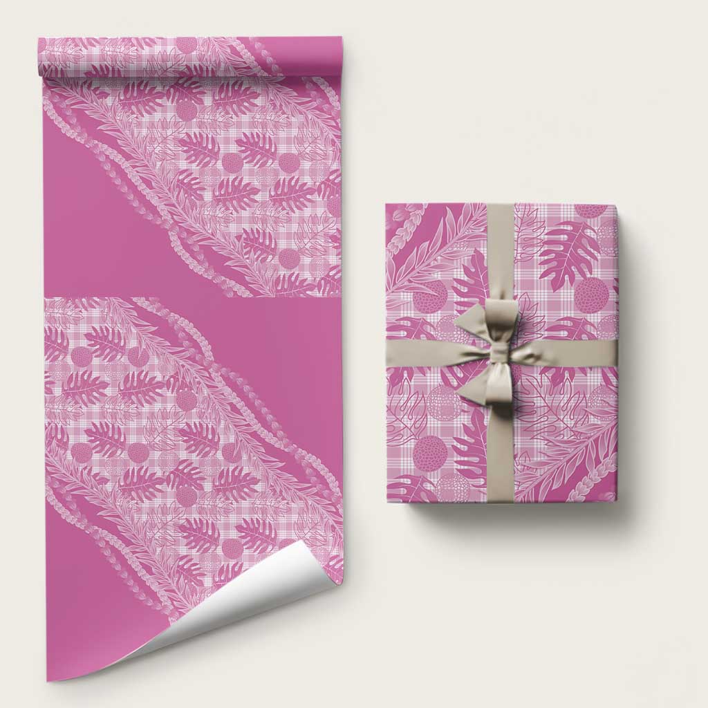 Hawaii Breadfruit Palaka Wrapping Paper Omaomao Ulaula Maile Lei - Polynesian Pride
