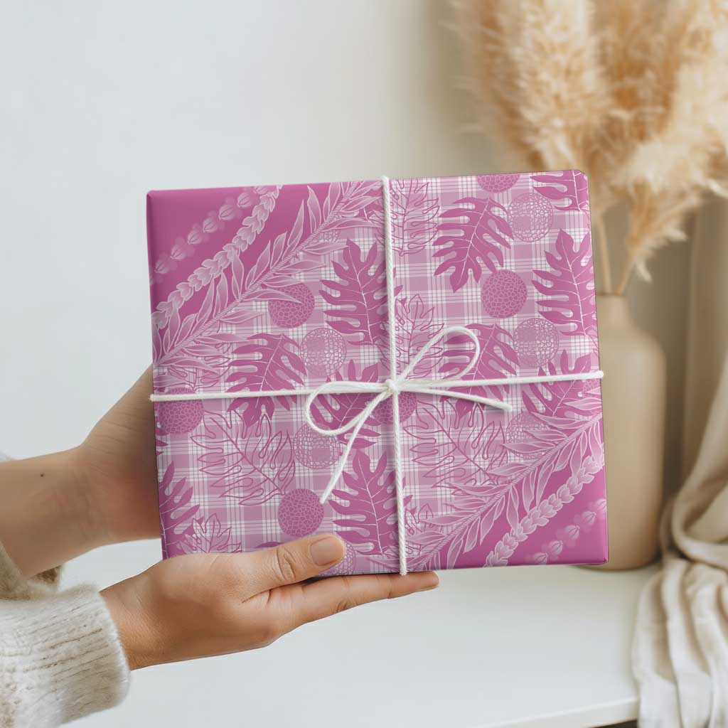 Hawaii Breadfruit Palaka Wrapping Paper Omaomao Ulaula Maile Lei - Polynesian Pride