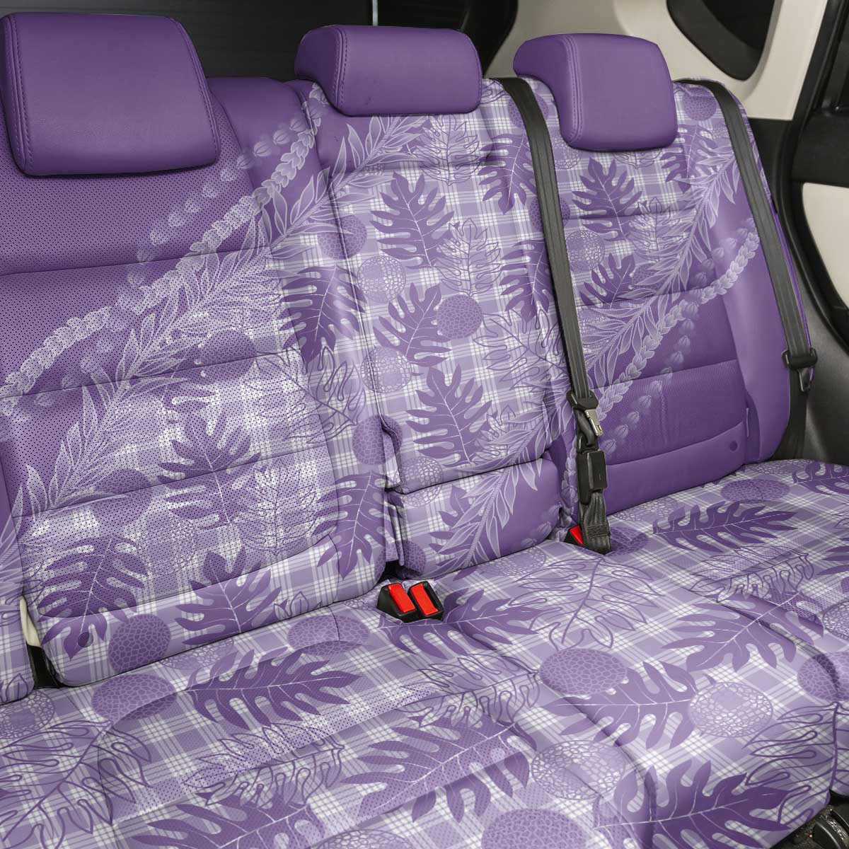 Hawaii Breadfruit Palaka Back Car Seat Cover Poni Maile Lei - Polynesian Pride