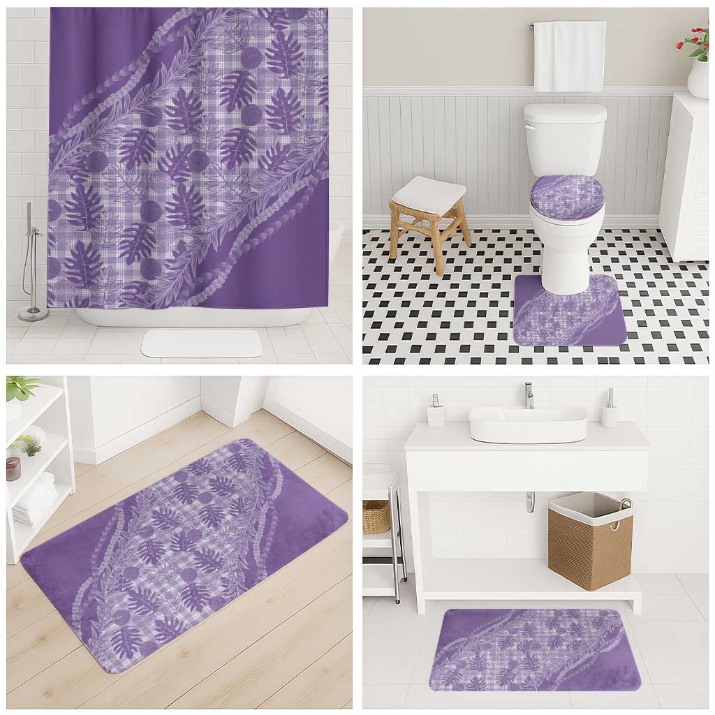 Hawaii Breadfruit Palaka Bathroom Set Poni Maile Lei - Polynesian Pride