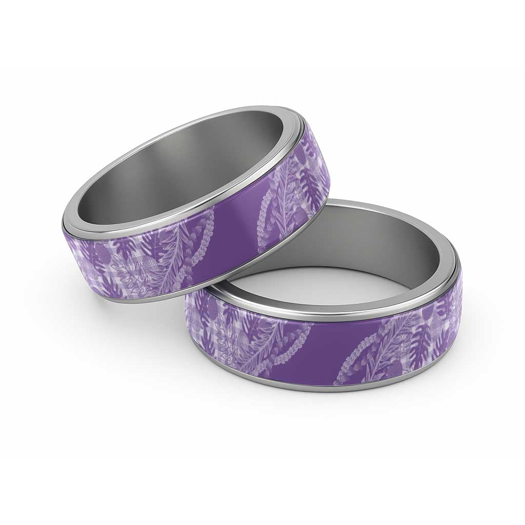 Hawaii Breadfruit Palaka Classic Ring Poni Maile Lei - Polynesian Pride